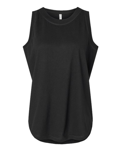 Women's Relaxed Fine Jersey Tank - Black Front