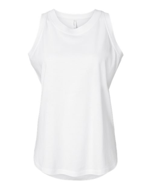 Women's Relaxed Fine Jersey Tank - White Front