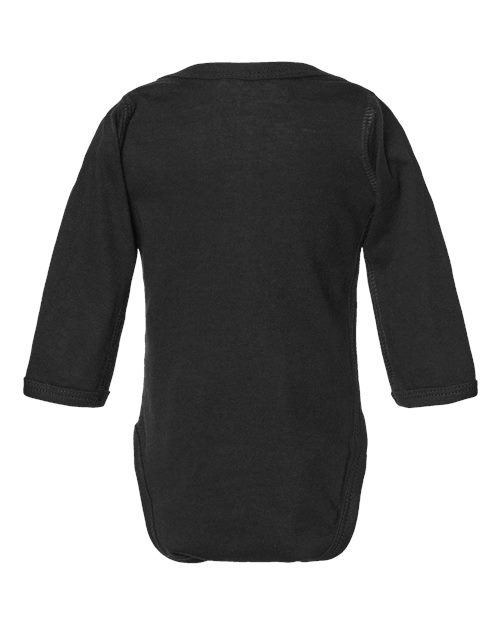 Infant Fine Jersey Long Sleeve Bodysuit - Black Back