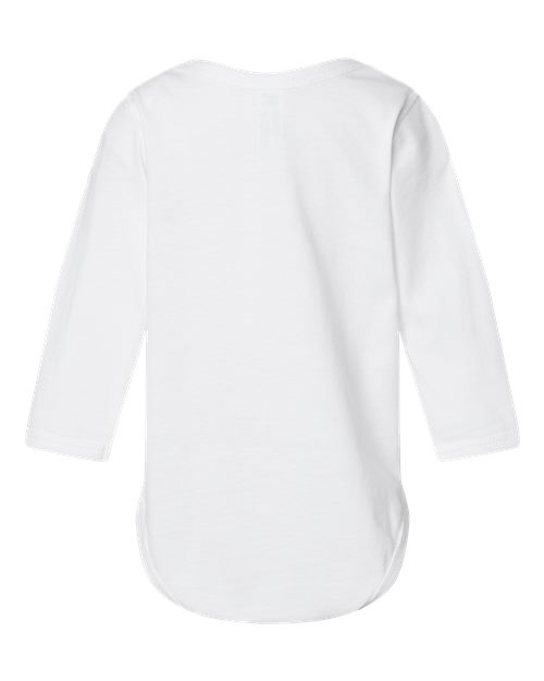 Infant Fine Jersey Long Sleeve Bodysuit - White Back