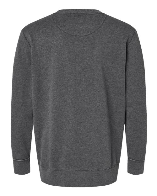 Unisex Vintage Wash Fleece Crewneck Sweatshirt - Washed Black Back
