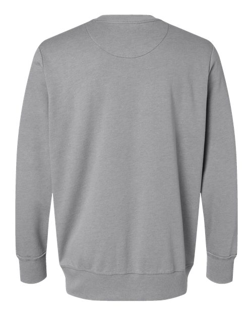Unisex Vintage Wash Fleece Crewneck Sweatshirt - Washed Grey Back