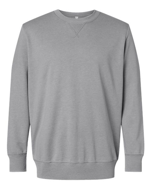 Unisex Vintage Wash Fleece Crewneck Sweatshirt - Washed Grey Front