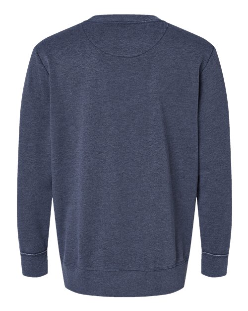 Unisex Vintage Wash Fleece Crewneck Sweatshirt - Washed Navy Back