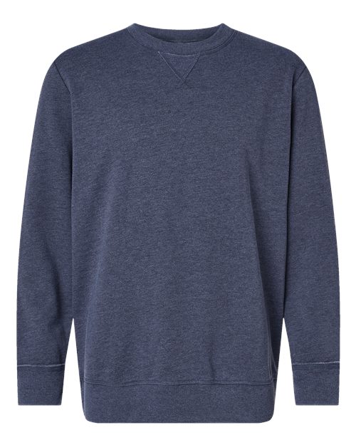 Unisex Vintage Wash Fleece Crewneck Sweatshirt - Washed Navy Front