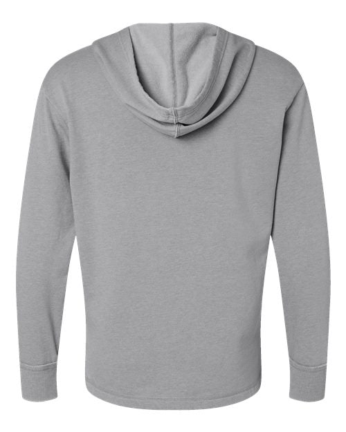 Unisex Vintage Wash Fleece Hoodie Sweatshirt - Washed Grey Back