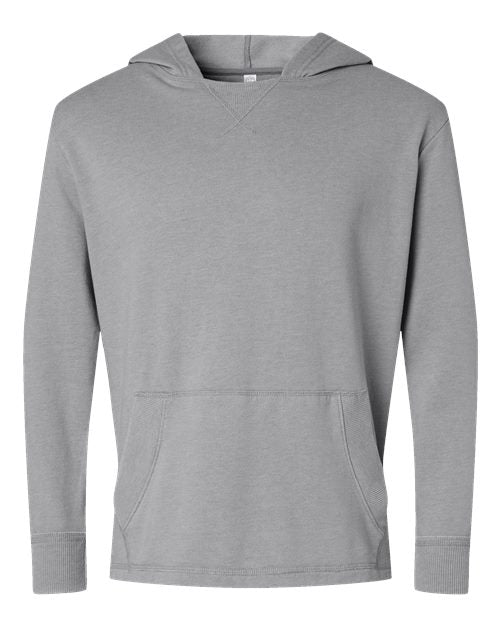 Unisex Vintage Wash Fleece Hoodie Sweatshirt - Washed Grey Front