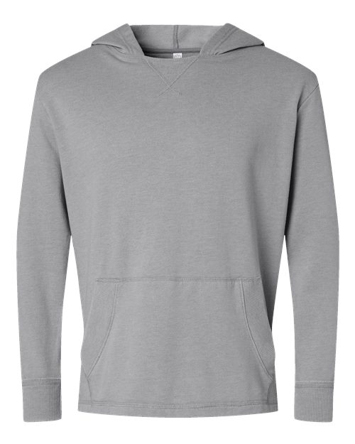 LAT Unisex Vintage Wash Hoodie Sweatshirt - Washed Grey Front