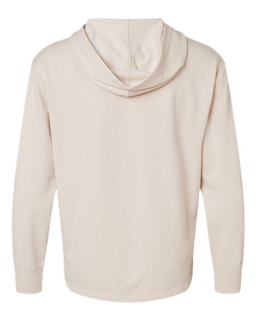 Unisex Vintage Wash Fleece Hoodie Sweatshirt - Washed Natural Back