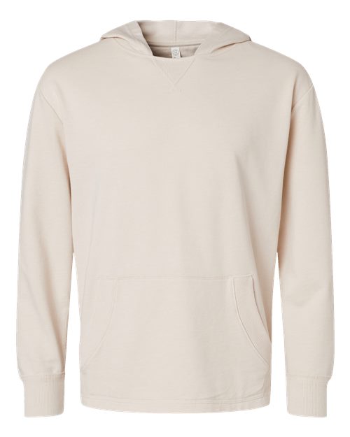 Unisex Vintage Wash Fleece Hoodie Sweatshirt - Washed Natural Front