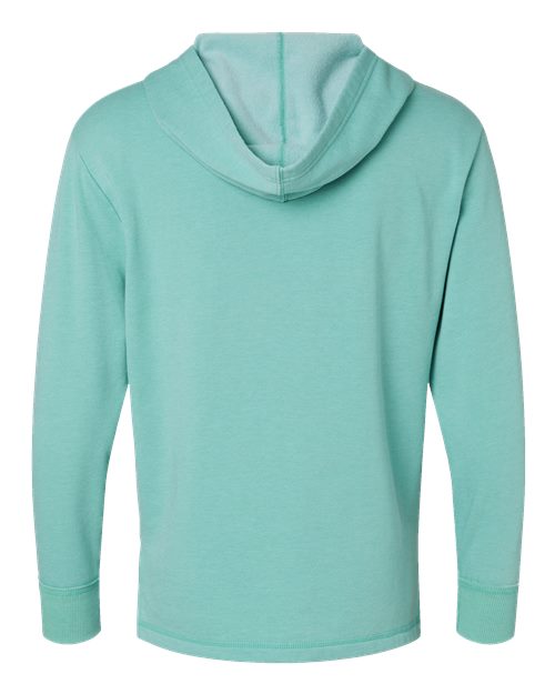 Unisex Vintage Wash Fleece Hoodie Sweatshirt - Washed Saltwater Back