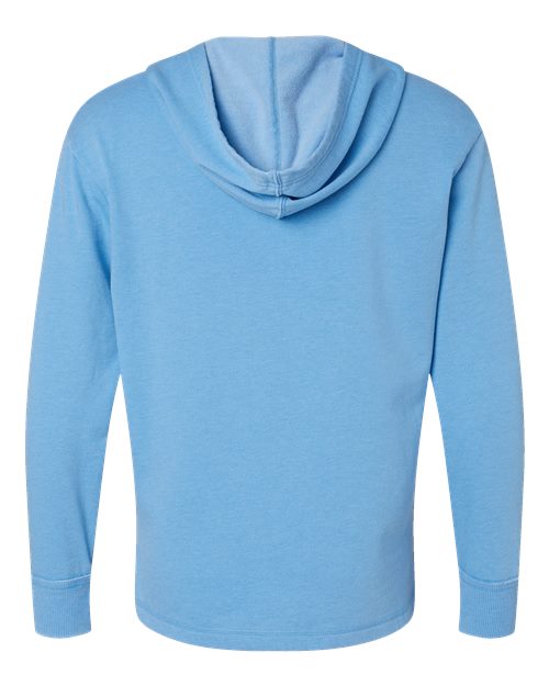 Unisex Vintage Wash Fleece Hoodie Sweatshirt - Washed Tradewind Back