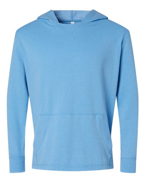 Unisex Vintage Wash Fleece Hoodie Sweatshirt - Washed Tradewind Front