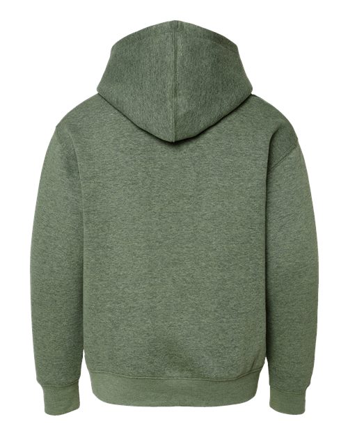 Youth Fleece Hoodie Sweatshirt - Bamboo Blackout Back