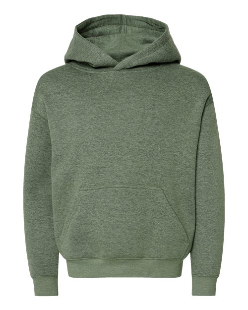 Youth Fleece Hoodie Sweatshirt - Bamboo Blackout Front