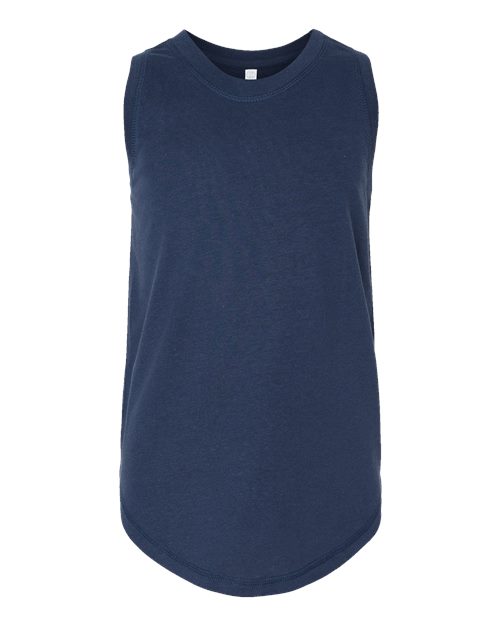 Girls' Relaxed Fine Jersey Tank - Denim Front