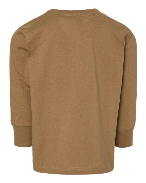Toddler Fine Jersey Long Sleeve Tee - Coyote Brown Back