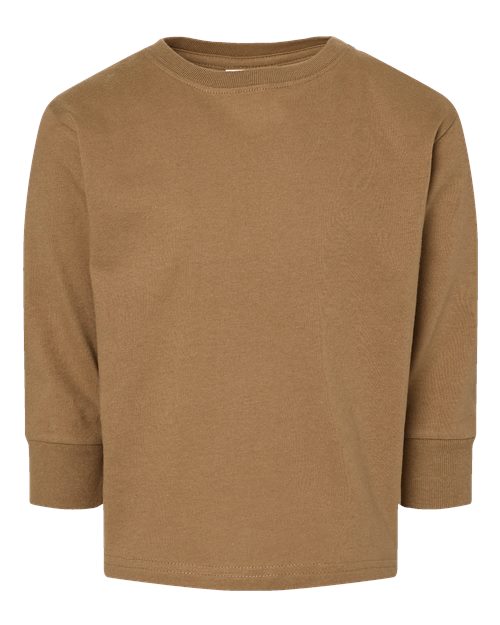 Toddler Fine Jersey Long Sleeve Tee - Coyote Brown Front
