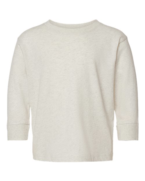 Toddler Fine Jersey Long Sleeve Tee - Natural Heather Front