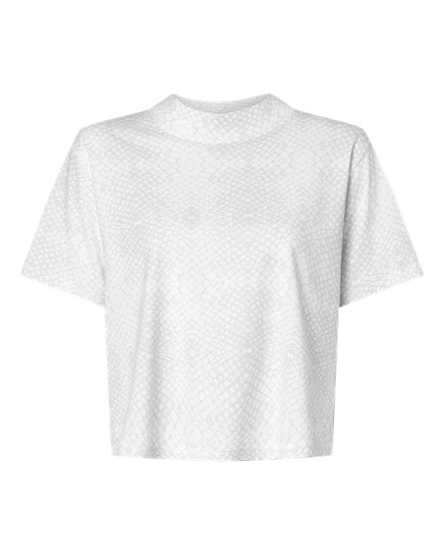 Women's Boxy Tee - White Reptile Front
