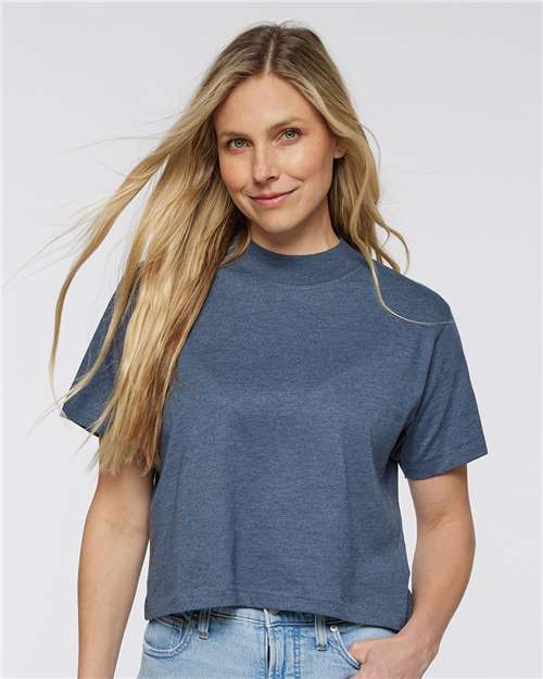 Women's Boxy Tee - Vintage Denim Front