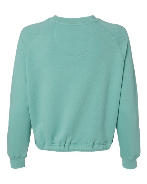 Women's Relaxed 3-End Boxy Fleece Crewneck Sweatshirt - Saltwater Back