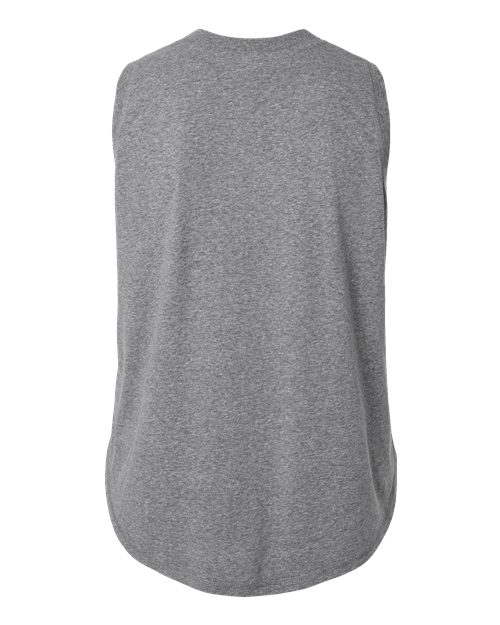 Women's Curvy Relaxed Fine Jersey Tank - Granite Heather Back