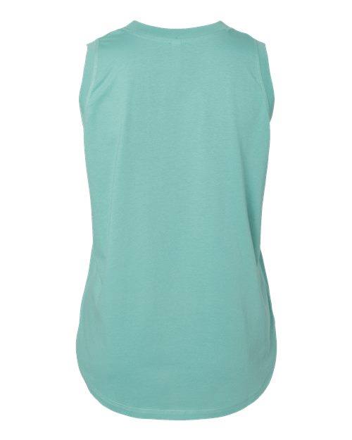 Women's Curvy Relaxed Fine Jersey Tank - Saltwater Back