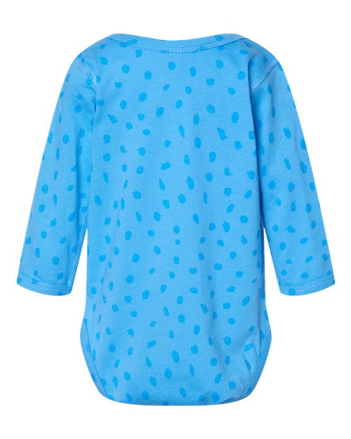 Infant Fine Jersey Long Sleeve Bodysuit - Tradewind Spot Back
