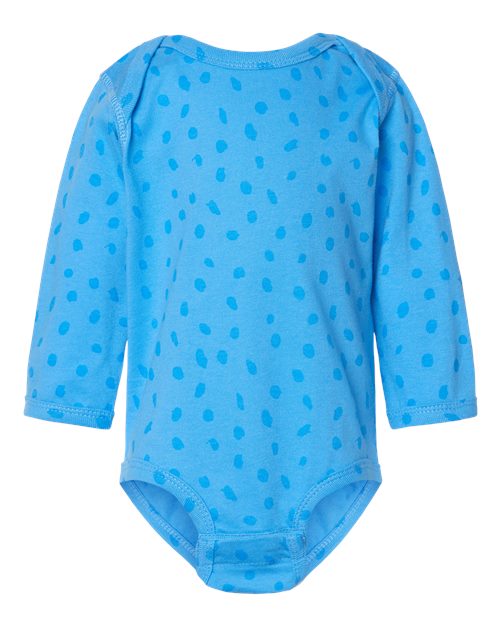 Infant Fine Jersey Long Sleeve Bodysuit - Tradewind Spot Front