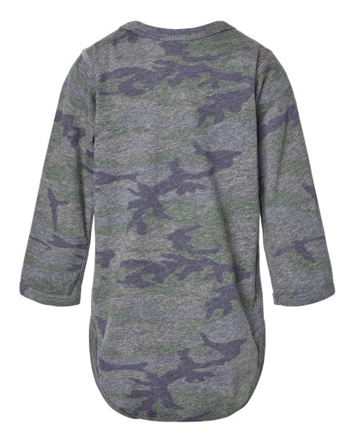 Infant Fine Jersey Long Sleeve Bodysuit - Vintage Camo Back