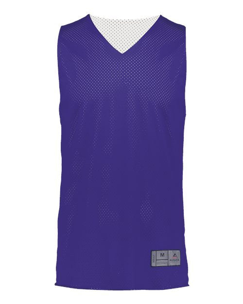 Augusta Sportswear Youth Reversible 2.0 Jersey - Purple/ White Front