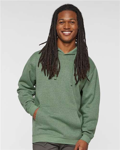 LAT Unisex Elevated Fleece Hoodie Sweatshirt - Model Front