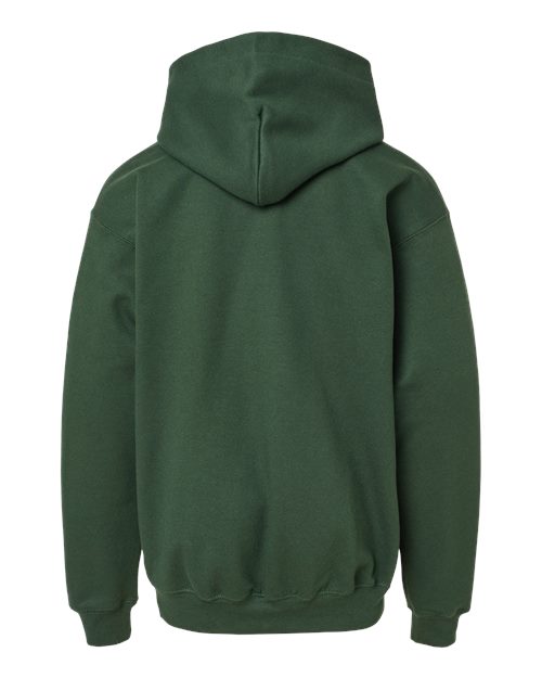 Youth Softstyle® Midweight Hooded Sweatshirt - Forest Green Back
