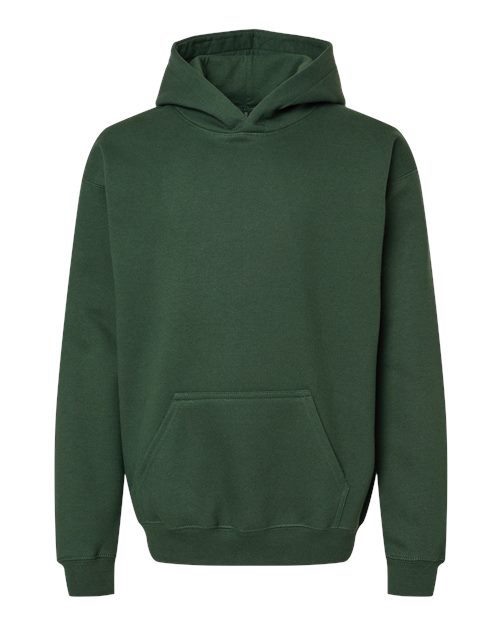 Youth Softstyle® Midweight Hooded Sweatshirt - Forest Green Front