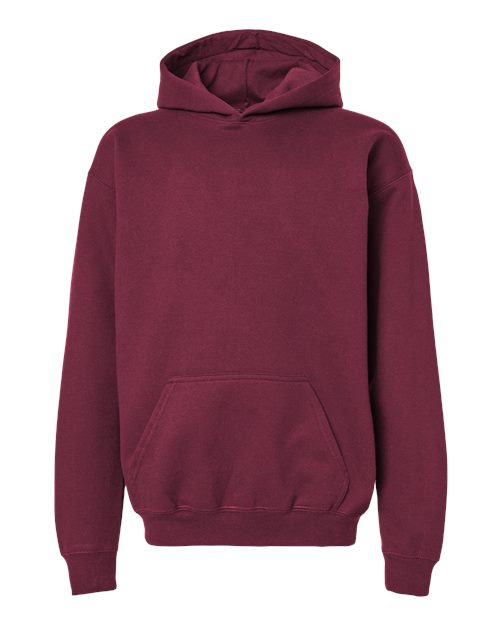 Youth Softstyle® Midweight Hooded Sweatshirt - Maroon Front