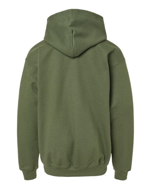 Youth Softstyle® Midweight Hooded Sweatshirt - Military Green Back