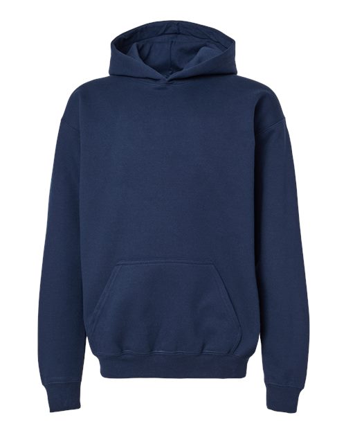 Youth Softstyle® Midweight Hooded Sweatshirt - Navy Front