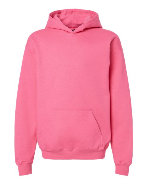 Youth Softstyle® Midweight Hooded Sweatshirt - Pink Lemonade Front