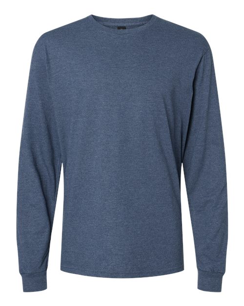 Gildan Unisex Softstyle® CVC Long Sleeve T-Shirt - Navy Mist Front
