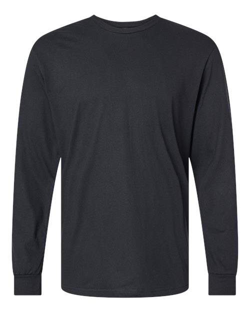 Unisex Softstyle® CVC Long Sleeve T-Shirt - Pitch Black Front