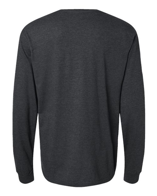 Unisex Softstyle® CVC Long Sleeve T-Shirt - Pitch Black Mist Back