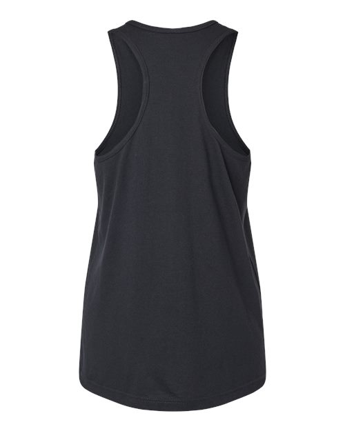 Women's Softstyle® CVC Racerback Tank Top - Pitch Black Back