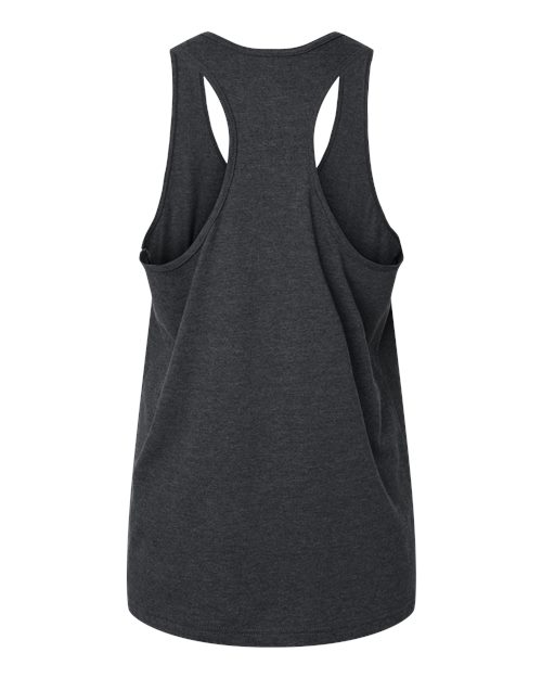Women's Softstyle® CVC Racerback Tank Top - Pitch Black Mist Back