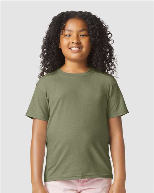 Gildan Youth Softstyle® CVC T-Shirt - Model Front
