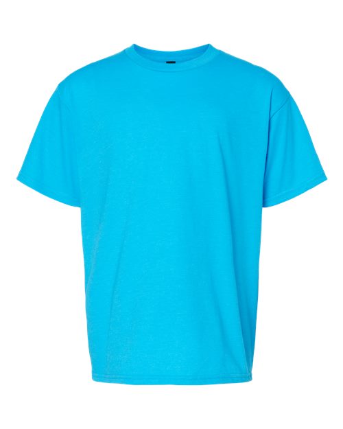 Youth Softstyle® CVC T-Shirt - Caribbean Mist Front