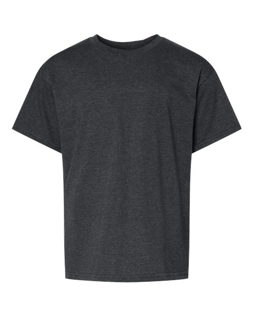 Youth Softstyle® CVC T-Shirt - Pitch Black Mist Front