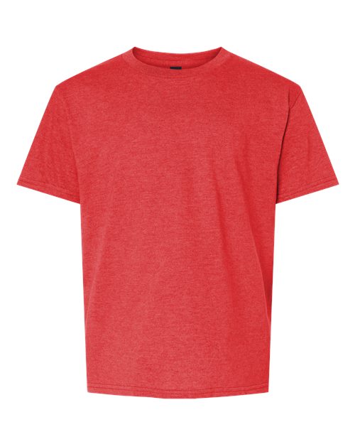 Youth Softstyle® CVC T-Shirt - Red Mist Front