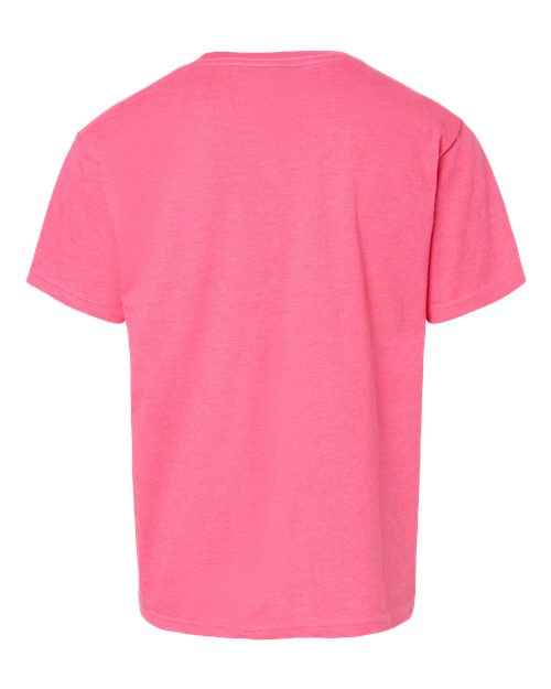 Youth Softstyle® CVC T-Shirt - Pink Lemonade Mist Back