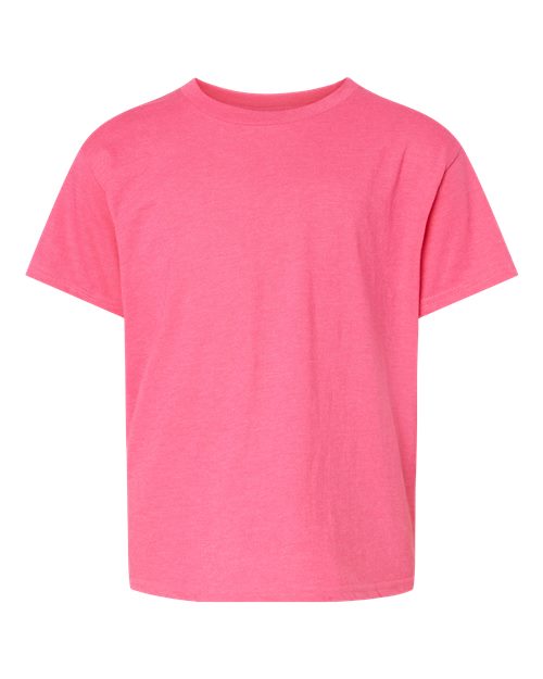 Youth Softstyle® CVC T-Shirt - Pink Lemonade Mist Front